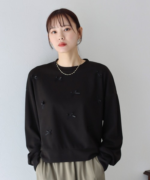 BLUEEAST（ブルーイースト）の「チビリボンカットソー（Tシャツ/カットソー・レディース・ピンク/ブラック/アイボリー・MEDIUM）」の16枚目の写真