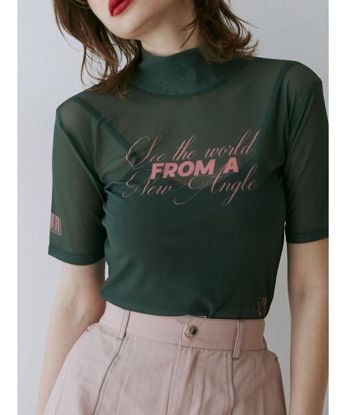 jouetie(ジュエティ)の「ハーフスリーブタトゥーシアートップス(Tシャツ/カットソー・レディース・ブラック/オフホワイト/カーキ・MEDIUM)」の5枚目の写真