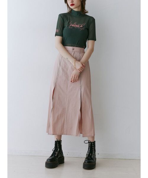 jouetie(ジュエティ)の「ハーフスリーブタトゥーシアートップス(Tシャツ/カットソー・レディース・ブラック/オフホワイト/カーキ・MEDIUM)」の8枚目の写真