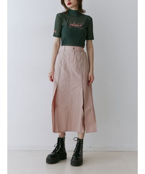 jouetie(ジュエティ)の「ハーフスリーブタトゥーシアートップス(Tシャツ/カットソー・レディース・ブラック/オフホワイト/カーキ・MEDIUM)」の10枚目の写真