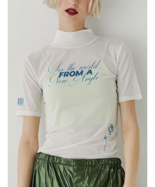 jouetie(ジュエティ)の「ハーフスリーブタトゥーシアートップス(Tシャツ/カットソー・レディース・ブラック/オフホワイト/カーキ・MEDIUM)」の16枚目の写真