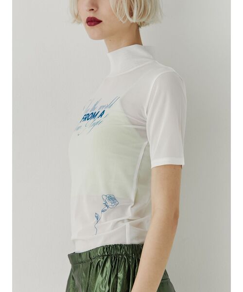 jouetie(ジュエティ)の「ハーフスリーブタトゥーシアートップス(Tシャツ/カットソー・レディース・ブラック/オフホワイト/カーキ・MEDIUM)」の17枚目の写真