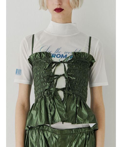 jouetie(ジュエティ)の「ハーフスリーブタトゥーシアートップス(Tシャツ/カットソー・レディース・ブラック/オフホワイト/カーキ・MEDIUM)」の18枚目の写真