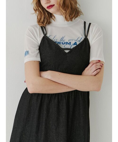 jouetie(ジュエティ)の「ハーフスリーブタトゥーシアートップス(Tシャツ/カットソー・レディース・ブラック/オフホワイト/カーキ・MEDIUM)」の20枚目の写真