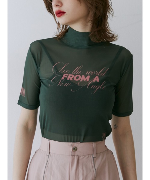 jouetie(ジュエティ)の「ハーフスリーブタトゥーシアートップス(Tシャツ/カットソー・レディース・ブラック/オフホワイト/カーキ・MEDIUM)」の3枚目の写真