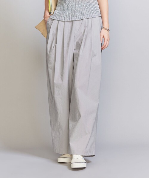BEAUTY&YOUTH UNITED ARROWS（ビューティーアンドユースユナイテッドアローズ）の「コットンナイロン ワイドタックパンツ -ウォッシャブル-（その他パンツ・レディース・ライトグレー/ライム/ダークグレー・XS/S/M/L）」の13枚目の写真