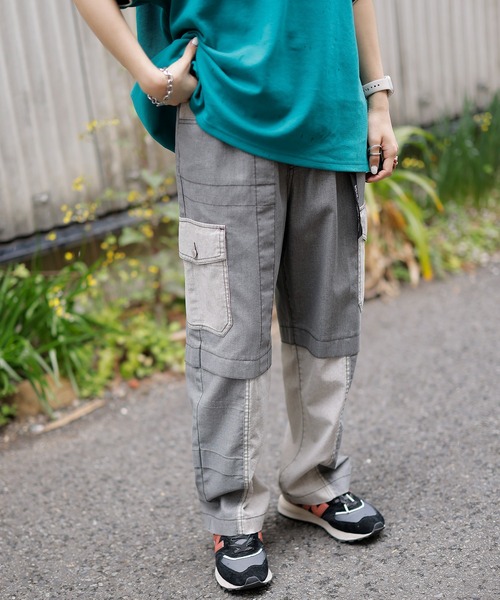 DOUBLE NAME（ダブルネーム）の「ヘンプＭＩＸワークビルドパンツ（その他パンツ・レディース・スミクロ/ベージュ・FREE）」の4枚目の写真