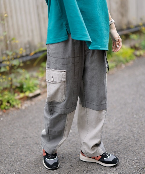 DOUBLE NAME（ダブルネーム）の「ヘンプＭＩＸワークビルドパンツ（その他パンツ・レディース・スミクロ/ベージュ・FREE）」の5枚目の写真