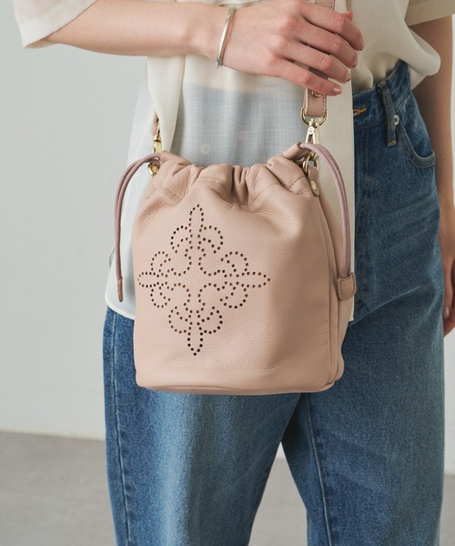 russet（ラシット）の「ソフトレザー巾着ショルダーバッグ（CE-1278  