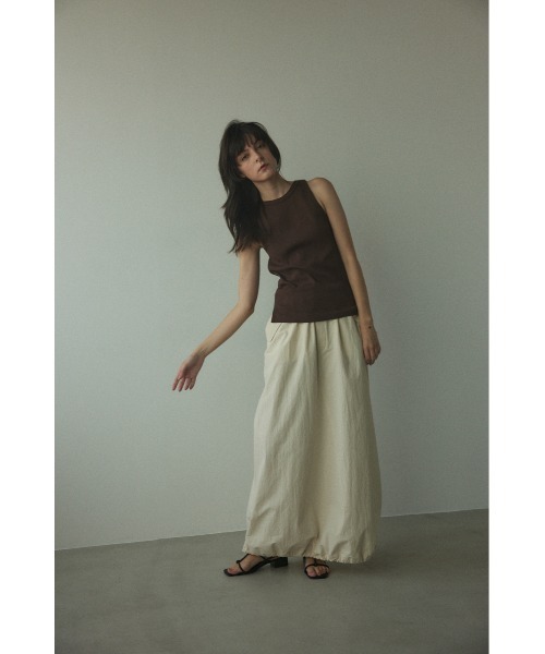 BLACK BY MOUSSY（ブラックバイマウジー）の「standard tanktop(スタンダードタンクトップ)（タンクトップ・レディース・ホワイト/ブラウン/ライトブラック/ライトイエロー/オレンジ/ダークブルー/ネイビー・FREE）」の12枚目の写真