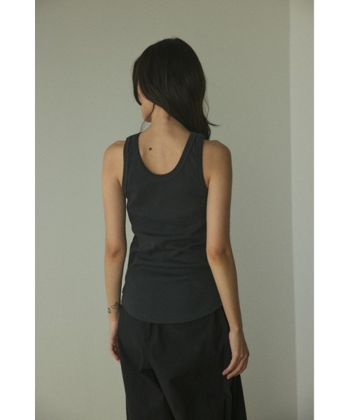 BLACK BY MOUSSY（ブラックバイマウジー）の「standard tanktop(スタンダードタンクトップ)（タンクトップ・レディース・ホワイト/ブラウン/ライトブラック/ライトイエロー/オレンジ/ダークブルー/ネイビー・FREE）」の22枚目の写真