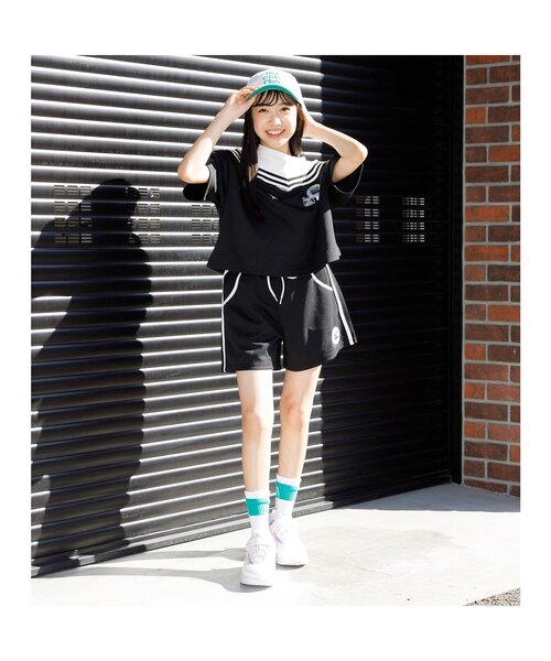 algy（アルジー）の「【ACTIVE】吸水速乾ラインリブショーパン（その他パンツ・キッズ・ブラック/アイボリー/ライム・XX-SMALL/X-SMALL/SMALL/MEDIUM）」の4枚目の写真