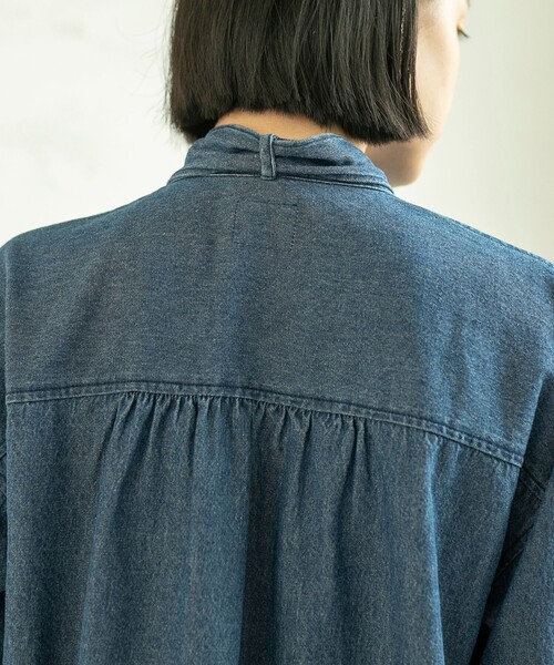 coen（コーエン）の「2WAYボウタイデニムシャツブラウス（シャツ/ブラウス・レディース・コバルトブルー/ブラック・M/L）」の7枚目の写真