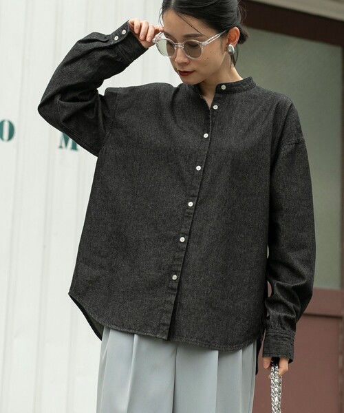 coen（コーエン）の「2WAYボウタイデニムシャツブラウス（シャツ/ブラウス・レディース・コバルトブルー/ブラック・M/L）」の17枚目の写真