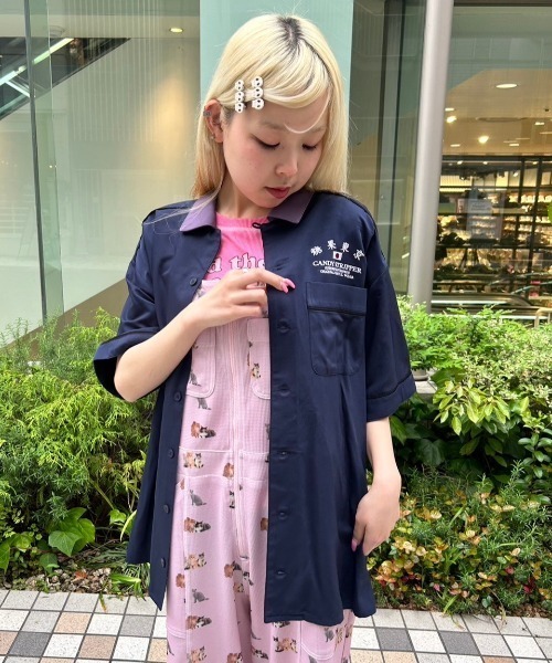 Candy Stripper（キャンディストリッパー）の「CANDY TOKYO シャツ（シャツ/ブラウス・レディース・ネイビー/ブラック/ライトブルー・2）」の13枚目の写真