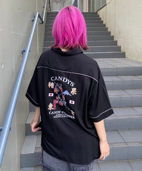 Candy Stripper（キャンディストリッパー）の「CANDY TOKYO シャツ（シャツ/ブラウス・レディース・ネイビー/ブラック/ライトブルー・2）」の5枚目の写真