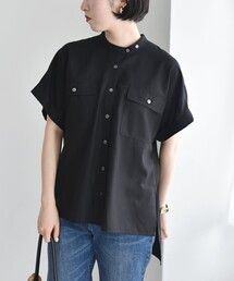 quaranciel（カランシエル）の「quaranciel:〈洗濯機可能〉ドレッシー ワーク ハーフスリーブ シャツ（シャツ/ブラウス）」