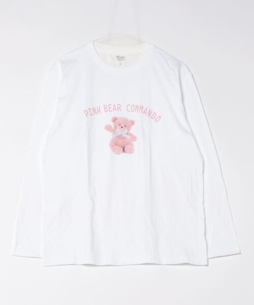 cuorequal(クオレコール)の「ベアプリントロングTシャツ(Tシャツ/カットソー・レディース・ホワイト・MEDIUM/LARGE)」の12枚目の写真