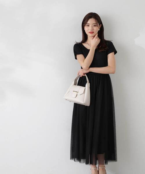 PROPORTION BODY DRESSING(プロポーションボディドレッシング)の「2WAYチュールドッキングワンピース / 1214140423(ワンピース・レディース・グレー/ブラック・SMALL/MEDIUM)」の8枚目の写真