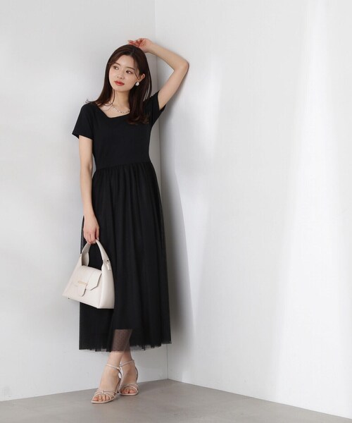 PROPORTION BODY DRESSING(プロポーションボディドレッシング)の「2WAYチュールドッキングワンピース / 1214140423(ワンピース・レディース・グレー/ブラック・SMALL/MEDIUM)」の9枚目の写真