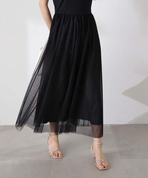PROPORTION BODY DRESSING(プロポーションボディドレッシング)の「2WAYチュールドッキングワンピース / 1214140423(ワンピース・レディース・グレー/ブラック・SMALL/MEDIUM)」の13枚目の写真