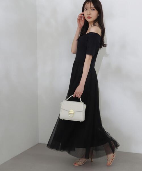 PROPORTION BODY DRESSING(プロポーションボディドレッシング)の「2WAYチュールドッキングワンピース / 1214140423(ワンピース・レディース・グレー/ブラック・SMALL/MEDIUM)」の17枚目の写真