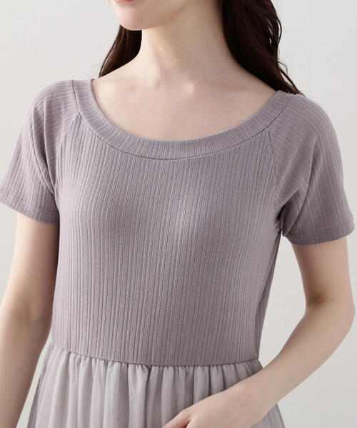 PROPORTION BODY DRESSING(プロポーションボディドレッシング)の「2WAYチュールドッキングワンピース / 1214140423(ワンピース・レディース・グレー/ブラック・SMALL/MEDIUM)」の3枚目の写真