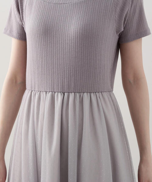 PROPORTION BODY DRESSING(プロポーションボディドレッシング)の「2WAYチュールドッキングワンピース / 1214140423(ワンピース・レディース・グレー/ブラック・SMALL/MEDIUM)」の5枚目の写真