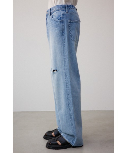 AZUL by moussy(アズールバイマウジー)の「AZUL DENIM ワイドクラッシュ(デニムパンツ・メンズ・ライトブルー・LARGE/MEDIUM)」の8枚目の写真