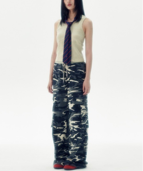 runningHIGH(ランニングハイ)の「【runningHIGH】RIPSTOP BANDING CARGO PANTS -CAMO-(カーゴパンツ・レディース・ブラック/グリーン系カモフラージュ/グレー系カモフラージュ・M/S)」の22枚目の写真