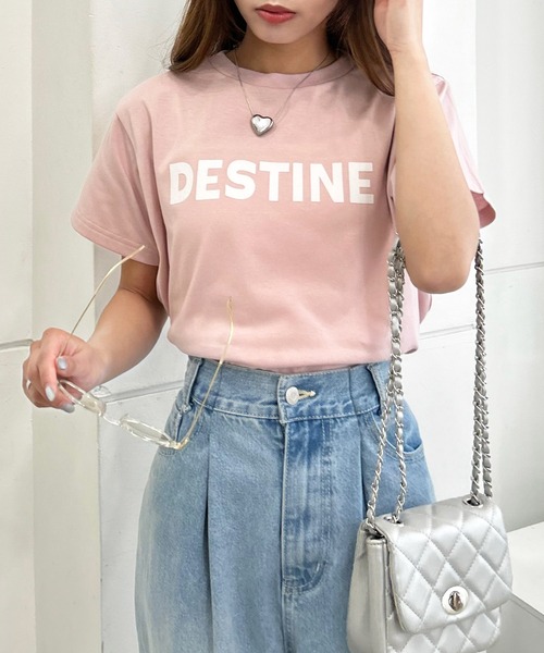 INGNI(イング)の「ロゴプリントTシャツ(Tシャツ/カットソー・レディース・ブラック×ホワイト/ピンク系2/ホワイト×シルバー/ブラック×シルバー/ホワイト×ブラック/チャコールグレー/ホワイト系その他/ホワイト系5・M)」の8枚目の写真
