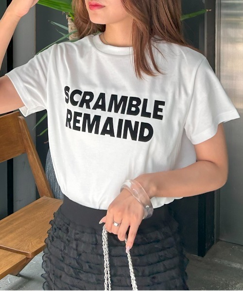 INGNI(イング)の「ロゴプリントTシャツ(Tシャツ/カットソー・レディース・ブラック×ホワイト/ピンク系2/ホワイト×シルバー/ブラック×シルバー/ホワイト×ブラック/チャコールグレー/ホワイト系その他/ホワイト系5・M)」の9枚目の写真