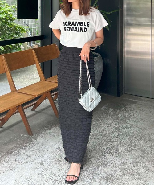 INGNI(イング)の「ロゴプリントTシャツ(Tシャツ/カットソー・レディース・ブラック×ホワイト/ピンク系2/ホワイト×シルバー/ブラック×シルバー/ホワイト×ブラック/チャコールグレー/ホワイト系その他/ホワイト系5・M)」の14枚目の写真
