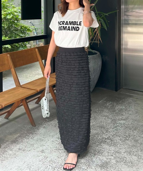 INGNI(イング)の「ロゴプリントTシャツ(Tシャツ/カットソー・レディース・ブラック×ホワイト/ピンク系2/ホワイト×シルバー/ブラック×シルバー/ホワイト×ブラック/チャコールグレー/ホワイト系その他/ホワイト系5・M)」の15枚目の写真