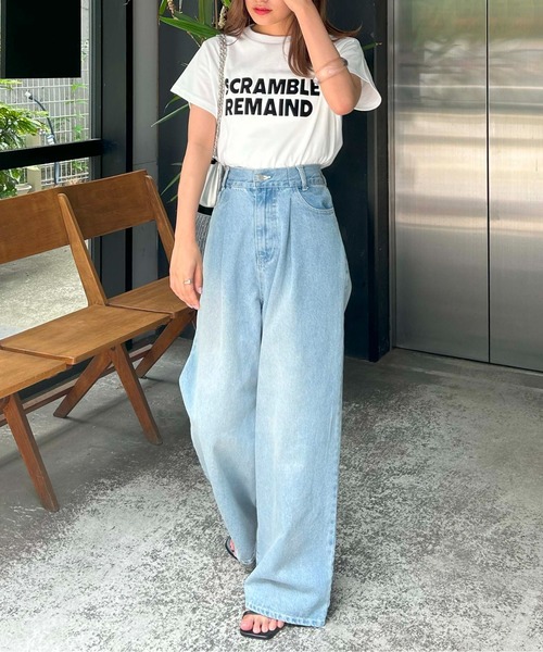 INGNI(イング)の「ロゴプリントTシャツ(Tシャツ/カットソー・レディース・ブラック×ホワイト/ピンク系2/ホワイト×シルバー/ブラック×シルバー/ホワイト×ブラック/チャコールグレー/ホワイト系その他/ホワイト系5・M)」の19枚目の写真