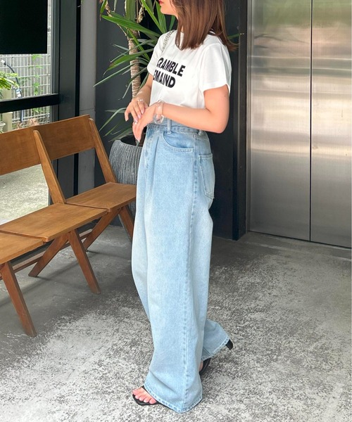 INGNI(イング)の「ロゴプリントTシャツ(Tシャツ/カットソー・レディース・ブラック×ホワイト/ピンク系2/ホワイト×シルバー/ブラック×シルバー/ホワイト×ブラック/チャコールグレー/ホワイト系その他/ホワイト系5・M)」の21枚目の写真