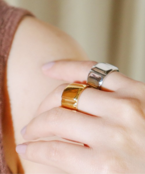 TUWAKRIM(トゥワクリム)の「【TUWAKRIM】Chocolate ring(リング・レディース・ゴールド/シルバー・MEDIUM/LARGE/X-LARGE)」の4枚目の写真
