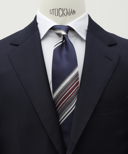 EDIFICE（エディフィス）の「PB レジメンタルマルチストライプタイ（ネクタイ・メンズ・ネイビー/ブラウン/チャコールグレー・FREE）」の3枚目の写真