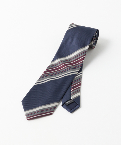 EDIFICE（エディフィス）の「PB レジメンタルマルチストライプタイ（ネクタイ・メンズ・ネイビー/ブラウン/チャコールグレー・FREE）」の9枚目の写真