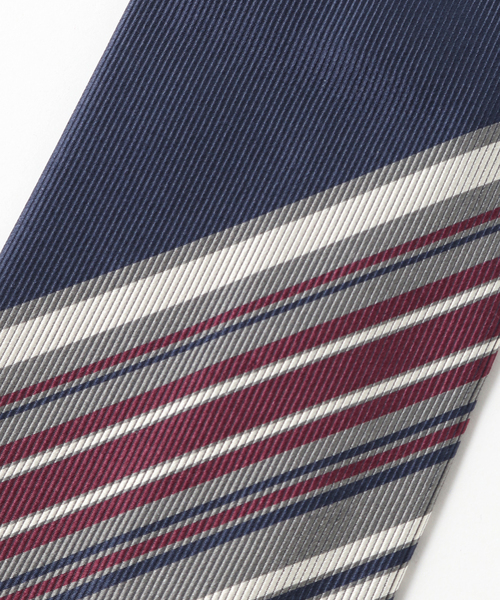EDIFICE（エディフィス）の「PB レジメンタルマルチストライプタイ（ネクタイ・メンズ・ネイビー/ブラウン/チャコールグレー・FREE）」の6枚目の写真