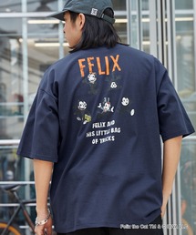 【FELIX & CASPER & Woody Woodpecker】別注 ヴィンテージライクデザイン ビッグシルエット半袖Tシャツ/フェリックス/キャスパー/ウッディー・ウッドペッカー