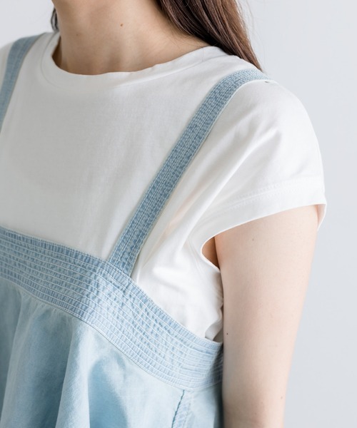 PUAL CE CIN（ピュアルセシン）の「綿麻デニムビスチェ（シャツ