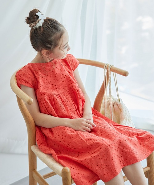 ROPE' PICNIC（ロペピクニック）の「【KIDS】INDIAレースワンピース（ワンピース・キッズ・レッド/オフホワイト・110/150/140/130/120）」の2枚目の写真