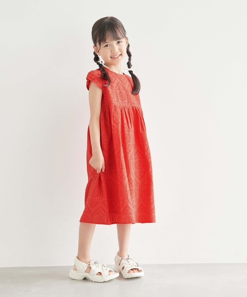 ROPE' PICNIC（ロペピクニック）の「【KIDS】INDIAレースワンピース（ワンピース・キッズ・レッド/オフホワイト・110/150/140/130/120）」の21枚目の写真