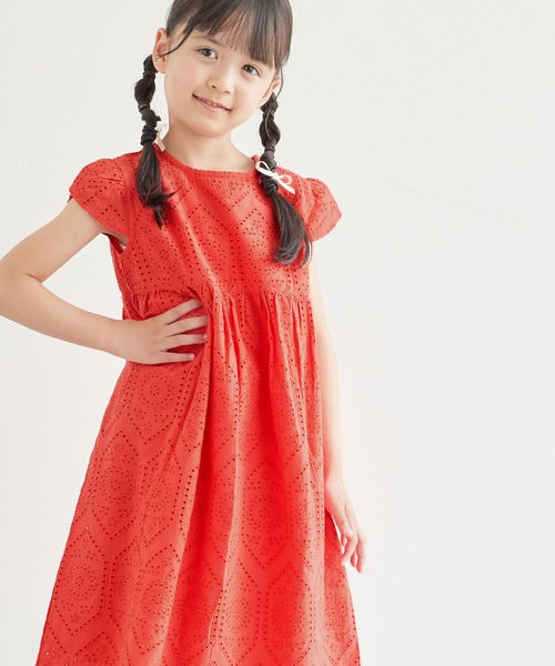 ROPE' PICNIC（ロペピクニック）の「【KIDS】INDIAレースワンピース（ワンピース・キッズ・レッド/オフホワイト・110/150/140/130/120）」の19枚目の写真