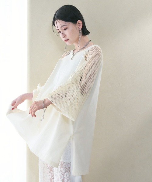 セール】ソデメッシュビッグT(HARE)（Tシャツ/カットソー