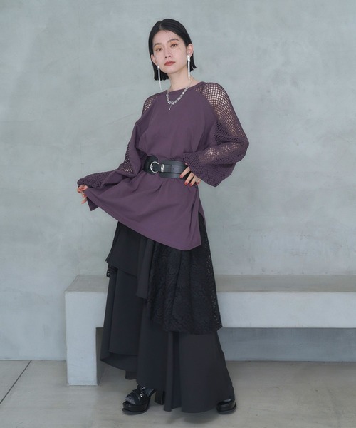 【HARE】ソデメッシュビッグT HARE（ハレ）の「ソデメッシュビッグT(HARE)（Tシャツ