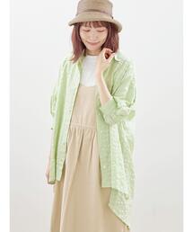 Samansa Mos2 | シャドーチェックシャツチュニック(シャツ/ブラウス)