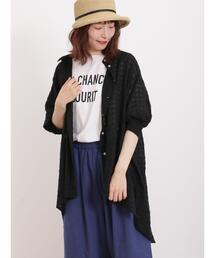 Samansa Mos2 | シャドーチェックシャツチュニック(シャツ/ブラウス)