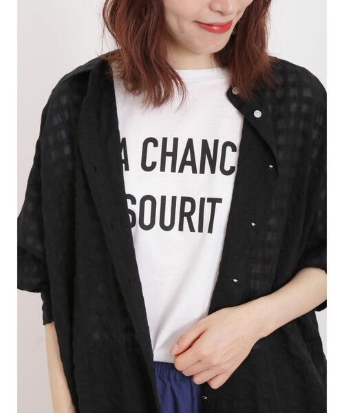 Samansa Mos2（サマンサ モスモス）の「シャドーチェックシャツチュニック（シャツ/ブラウス・レディース・ミント/ブラック/ブルー/オフホワイト・F）」の13枚目の写真